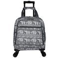 thumbnail image 3 of Urban Designs World Traveler Prints 18-inch Spinner Carry-On Luggage - Grey White Elephant, 3 of 6