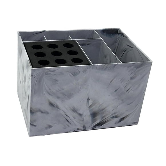 Organizador de peluquería con pinzas y peines, multifuncional, desmontable, para guardar herramientas de peluquería patrón de mármol claro