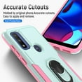 thumbnail image 6 of TASHHAR Moto G Play 2023 Case with Screen Protector and Magnetic Ring Kickstand Military Grade Double Layer Drop Protection Rugged Detachable for Motorola G Play 2023 Phone - Teal Pink, 6 of 8