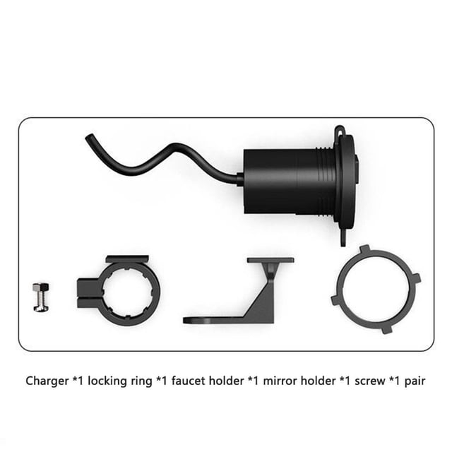 Chargeur de Téléphone Cellulaire USB 12V pour Moto, Étanche, Haute Vitesse