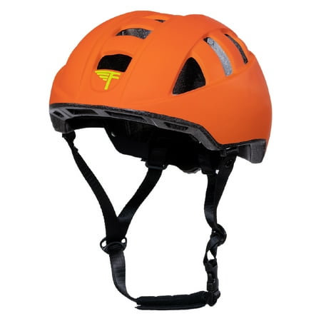 Flybar Junior Multi-Sport Adjustable Helmet, Biking and Skateboarding, Boys and Girls, Ages 3 to 14, Large, Orange