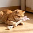 thumbnail image 5 of AuroraX Silvervine Cat Chew Wand Natural Sisal Rope Cat Wand Durable Non-Toxic Teeth Cleaning Long Lasting Interactive Cat Toy for Boredom Relief Brown, 5 of 6