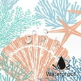 thumbnail image 3 of Small Stall Shower Curtain 36 x 72 Inch, Half Narrow Blue Orange Teal Nautical Coastal Shower Curtain, Summer Tropical Seashell Starfish Coral Beach Ocean Themed Shower Curtain for Bathroom, 3 of 6