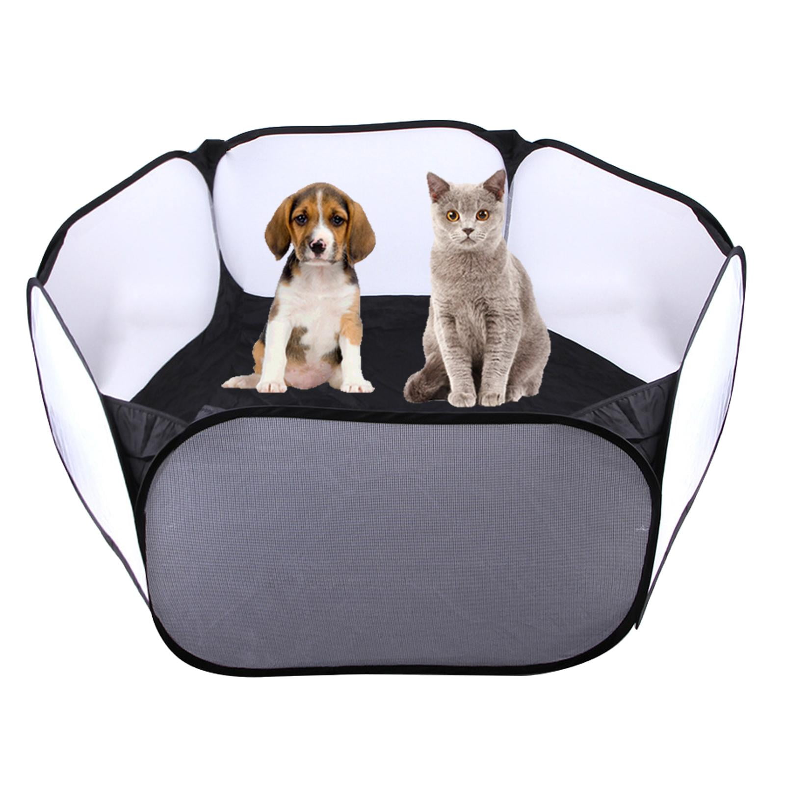 Folding Pet Rat Toys Cage Rabbit Hideout Breathable for Ferret Exercise , Black