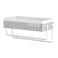 thumbnail image 3 of Xihbxyly Estante de Baño, Elegante Estante de Pared, Diseño de Succión Sin Perforación, Organizador de Plástico Duradero, Fácil Instalación, Uso Diario En El Baño, Higiénico y Lavable., 3 of 7