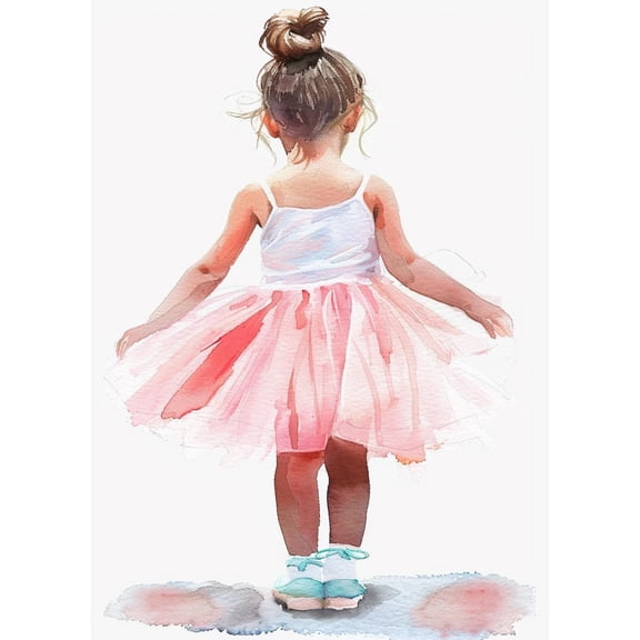 Ballet Dancer in Dress DIY 5D Diamond Art Paint with Full Drill Round Diamond Gems Painting by Number Kits for Adults Art Craft Home Wall Decoration 11.8x15.8in(2)