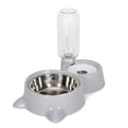thumbnail image 2 of Pet Food Dispenser Automatic Stainless Steel Food Bowl Water Bowl for Cats Dogs, 2 of 10