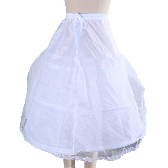 URTERYSER Crinoline Underskirt Petticoat Floor Length for Women Bridal Dress Vintage Gown White Hoop Skirt Multiple Styles White 6