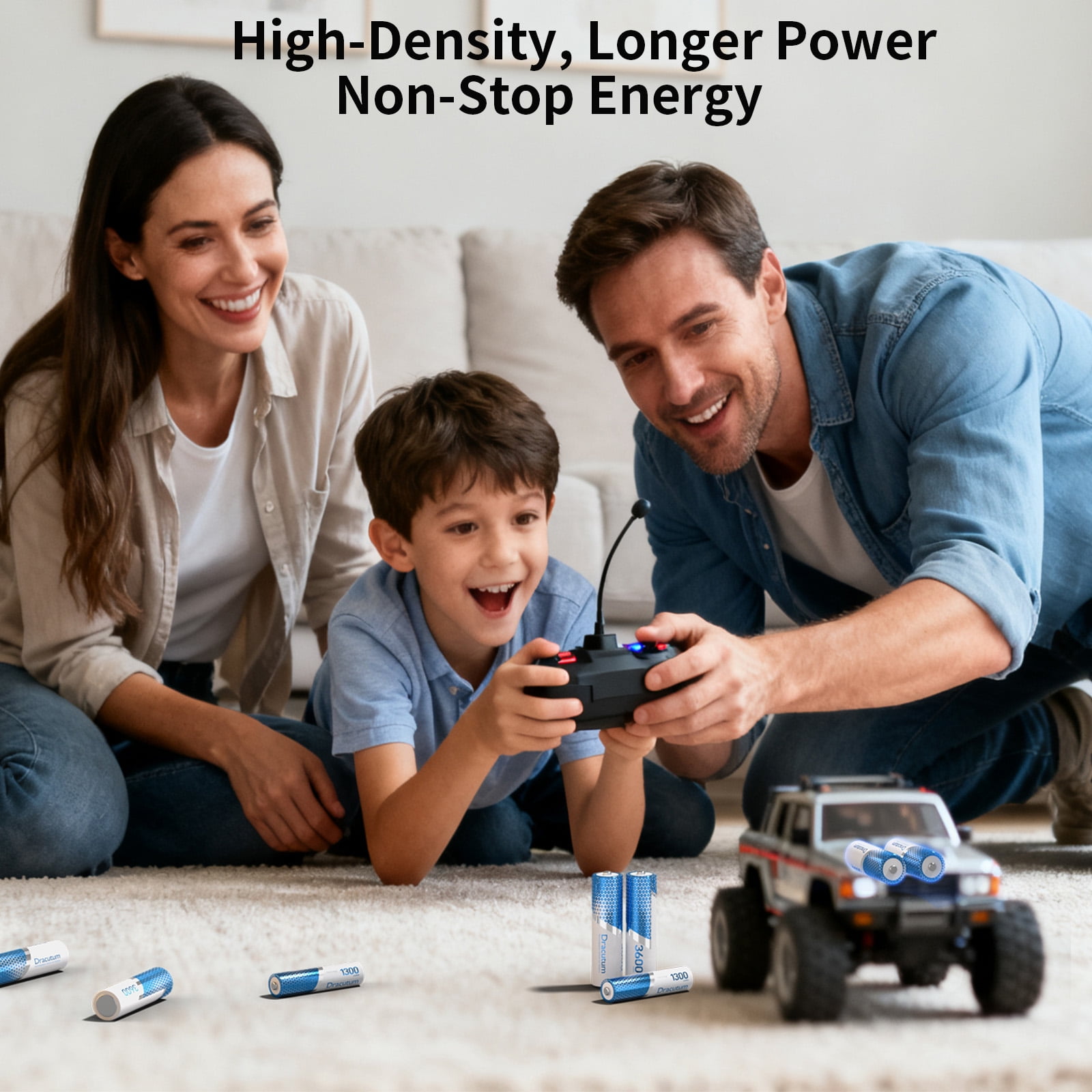 Dracutum AA AAA Rechargeable Batteries Combo with Charger, 24 Pack 1.5V High Capacity Lithium Rechargeable Batteries-12 Double A Batteries 3600mWh and 12 Triple A Batteries 1300mWh