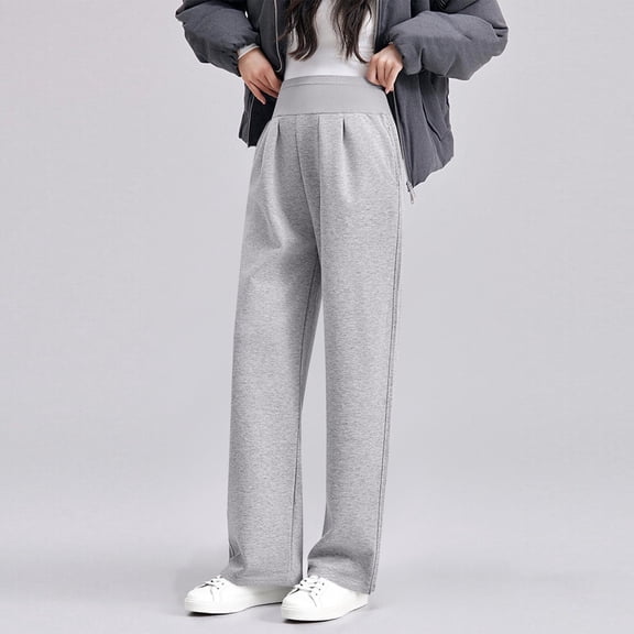 Maternity Trousers Over Bump Soft Stretchy Elastic Waist Pregnancy Yoga Pants Casual Loose Maternity Pants Comfort Lounge Wide Leg Dress Work Trousers with Pockets Gray XL