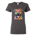 thumbnail image 1 of Dean Russo Best Dog Dog Lover Womens Graphic T-Shirt, Charcoal, X-Large, 1 of 6