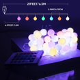 thumbnail image 2 of Guirnalda de luces inteligentes, guirnalda de luces con forma de globo que cambia de color con 16 LED direccionables individualmente y resistentes al agua para decoraciones seguras e impresionantes, 2 of 7