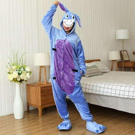 

CoCopeanut Adults Animal Onesies Unicorn Pajamas Sets Women Men Winter Unisex Sleepwear One-Piece Cartoon Flannel Anime Homewear Sleepsuit