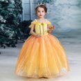 thumbnail image 5 of Girls Costumes Princess Dress Layered Off Shoulder Yellow Dress up for Party Halloween, 5 of 6