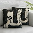 thumbnail image 3 of Qinduosi Nice Animal Pet Dog Lover Gift Newspaper Texture Funny Dog Rules Throw Pillow Case Cushion Cover Square  White, 3 of 5