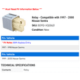 thumbnail image 2 of Relay - Compatible with 1997 - 2000 Nissan Sentra 1998 1999, 2 of 2