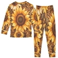 thumbnail image 2 of BZSMCE Unisex Pajama Set Snug-Fit Cotton Sleepwear Sunflower Safari Printed, 2 of 7