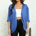 thumbnail image 1 of Soki Cardigan Léger à Manches Longues Col Rond Manches 3/4 pour Femmes, 1 of 9