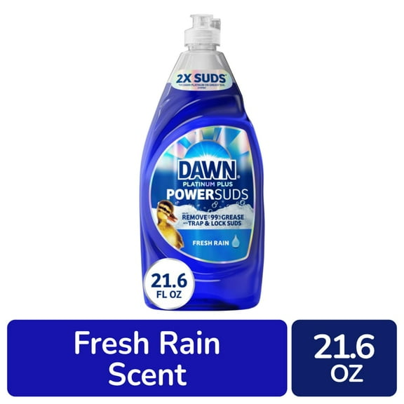 Dawn Platinum Plus Dishwashing Liquid Fresh Rain Scent - 21.2 fl oz - Pack of 2