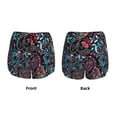 thumbnail image 3 of Pofeuu Paisley Print Women's Athletic Shorts Running Workout Shorts Tummy Control Quick Dry Gym Shorts with Pockets Double layer sports shorts-Medium, 3 of 7