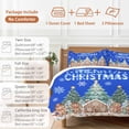 thumbnail image 6 of Merry Christmas Bedding Duvet Cover Set King Size 4 Pieces Blue Plaid Gingerbread Man Tree Snowflake Bedding Set with Zipper Closure, 1 Comforter Cover 92x106 Inches 1 Flat Sheet & 2 Pillow Cases, 6 of 7
