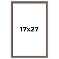 17x27 Frame Silver Real Wood Picture Frame Width 1.25 Inches | Interior Frame Depth 0.5 Inches |