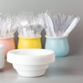 thumbnail image 5 of PLASTICPRO 16 Oz White Plastic Bowls Round Disposable Microwavable Bowls, 100-Pack, 5 of 7