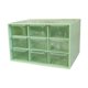 thumbnail image 1 of Mini organizador de cajones para escritorio, caja de escritorio, organizadores de cajones transparentes Verde, 1 of 9