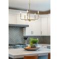 thumbnail image 5 of Kira Home Camille 22" Modern 5-Light Gold Chandelier, Minimalist Candle-Style Gold Hanging Fixture, Warm Brass Finish, 5 of 8