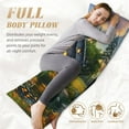 thumbnail image 3 of Bingfone Body Pillow Cover Long Pillow Case with Zipper Decorative Bedding Pillowcase 20"x54" Soft Cushion Pillow Case for Bedroom (without pillow core) -Cozy Cottage Lakeside Sunset, 3 of 6