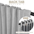 thumbnail image 3 of Cortinas 100% opacas de lino, 50 x 213 cm, color gris, 2 paneles, 3 of 7