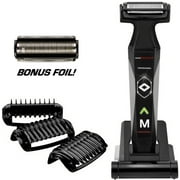 MANGROOMER - 2.0 Professional Body Groomer, Ball Groomer & Body Trimmer With Propivot Flexing Head, 3 trimmer Combs, Wet/ Dry & A Free Bonus Foil!