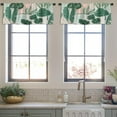 thumbnail image 3 of LALILO Kitchen Curtain Valance With Tropical Leaves Tribal Art Rod Pocket Window Curtain 52"x 18" Set of 2, 3 of 5