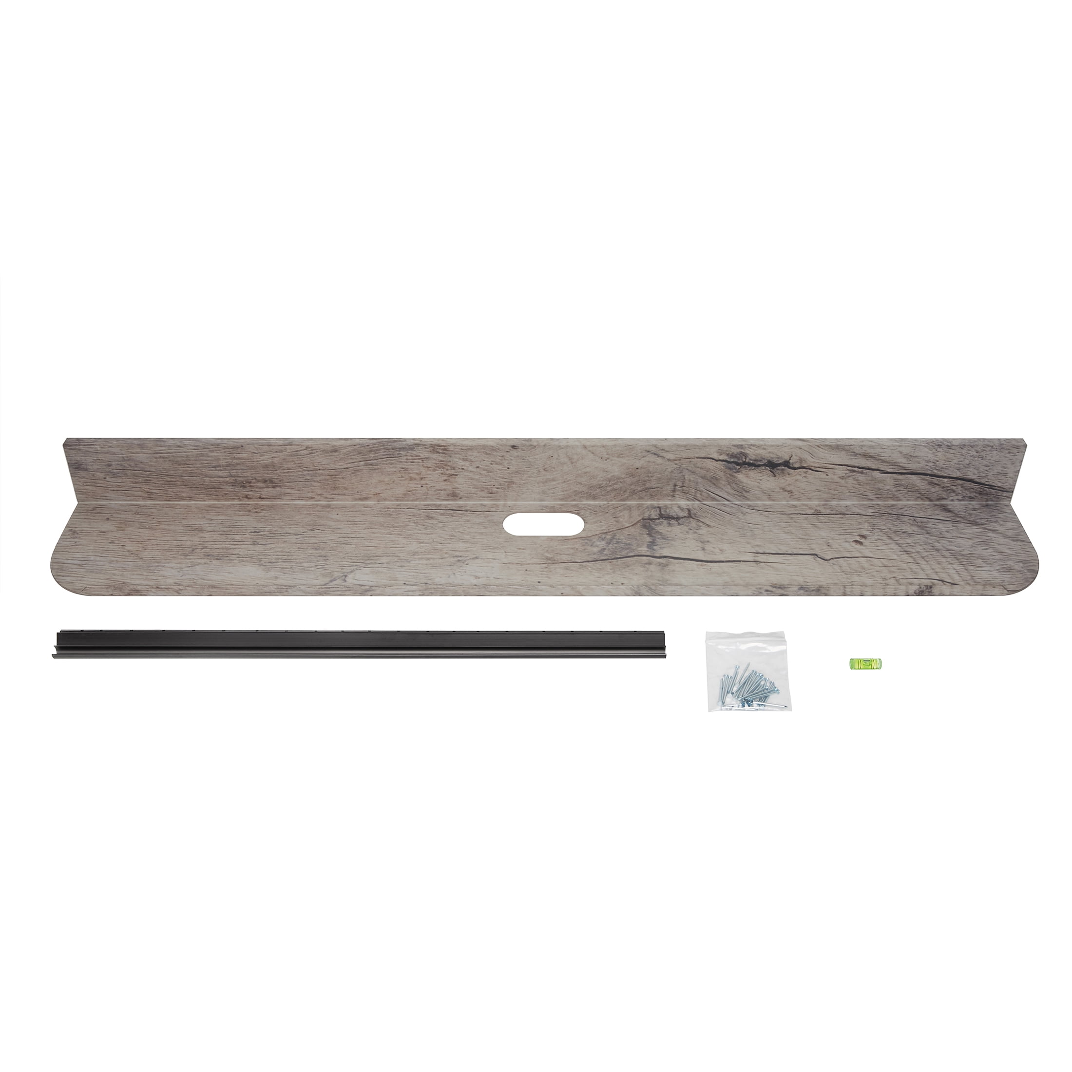 Hangman No Stud Sound Bar Shelf - SBS32-DW - 32" - Solid Aluminum with Durable Distressed Wood Dye Sublimation Finish