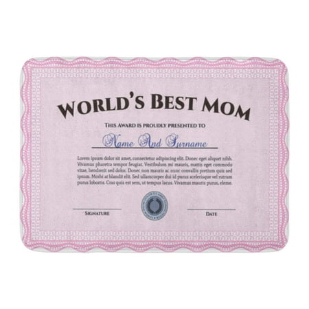 GODPOK Border White World World's Best Mom Award Beauty Celebration Rug Doormat Bath Mat 23.6x15.7 (Best Dior Beauty Products)