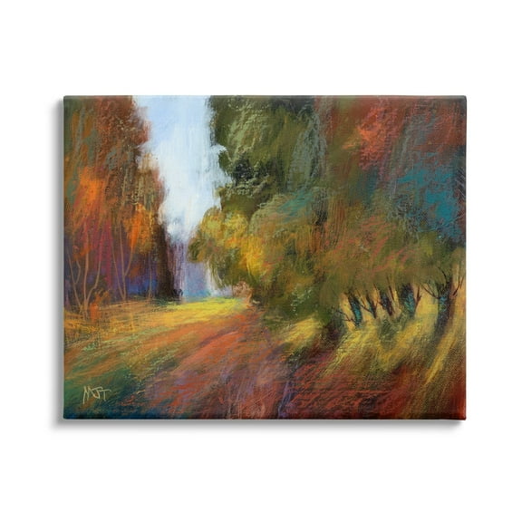 Stupell Vivid Tree Grove Clearing Landscape Painting Gallery Wrapped Canvas Print Wall Art