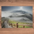 thumbnail image 6 of Ambesonne Misty Jigsaw Puzzle, Landscape Mountains and Pier, Heirloom-Quality Fun Activity for Family Durable Cardboard, 1000 pcs, Multicolor, 6 of 6