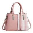 thumbnail image 1 of Btomtd Tote Bag For Women Ladies Large Capacity Handbag Soft Leather Elegant Patchwork Bag Multi Layer, Pink, 1 of 1