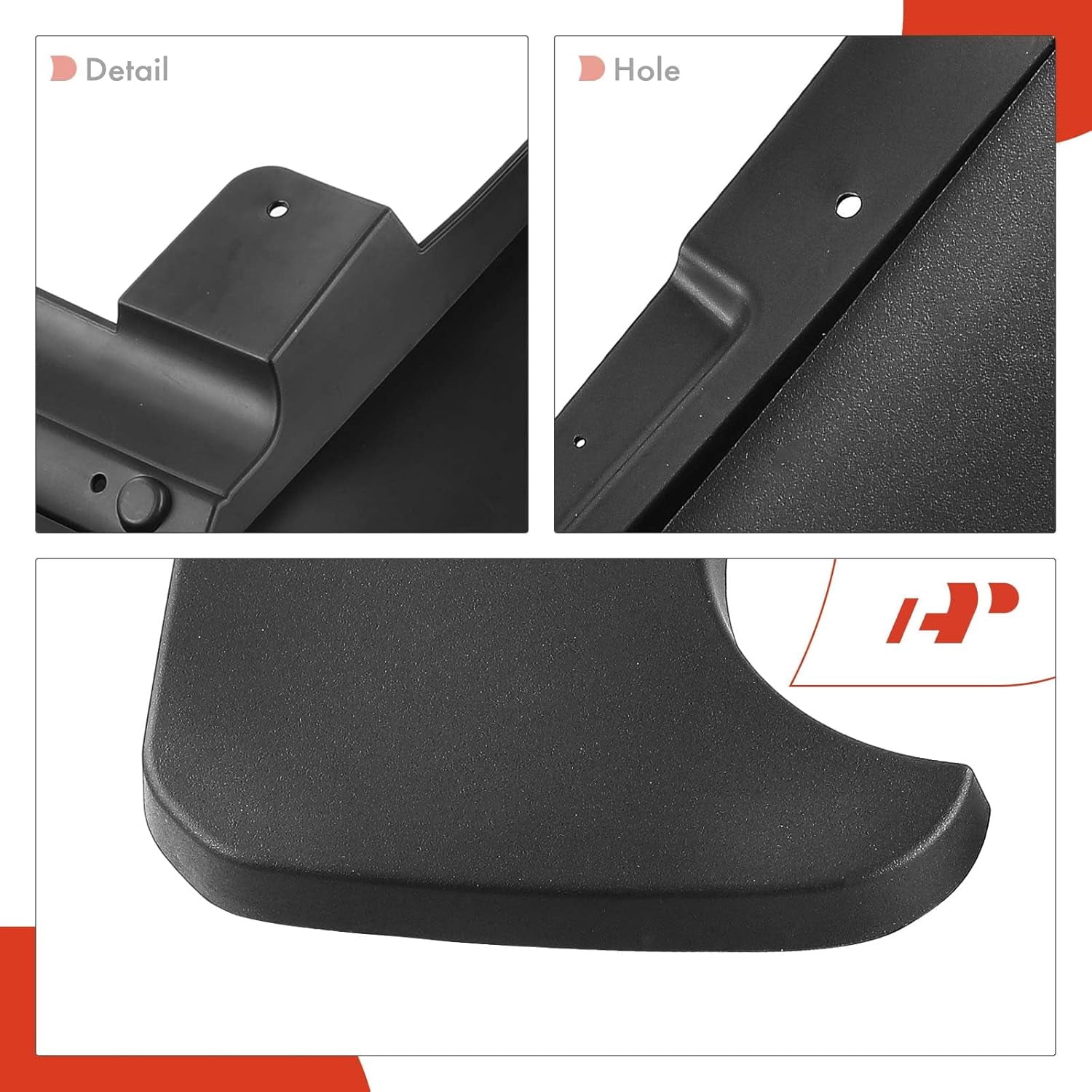 A-Premium Set of 4PCS Mud Flaps Splash Guards Mudguards with Hardware Kits Compatible with Jeep JT Series Gladiator 2020 2021 2022 2023, Front and Rear