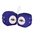 thumbnail image 1 of Fanmats 8162002199 3 in. NFL Baltimore Ravens Fuzzy Dice, 1 of 1