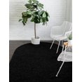 thumbnail image 4 of Unique Loom Everyday Shag Plush Area Rug 5' x 8' Oval in Black, 4 of 4