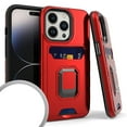 thumbnail image 1 of Kaleidio Case For iPhone 14 Pro Max (6.7") [Robust Hybrid] Protective Card Slot [Magnetic Ring Stand] Impact Cover [Red/Black], 1 of 2