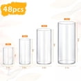 thumbnail image 2 of BPPEG 4 Pack Glass Cylinder Vases 4,6,8,10 Inch Tall Clear Flower Vase Hurricane Floating Candle Holder for Table Centerpiece Wedding Home Decor, 2 of 6
