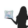 thumbnail image 4 of Narwhal Coral Printed Cotton Blend Mini Accent Pillow 10" x 10", 4 of 5