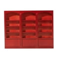 thumbnail image 2 of Mini estantería para casa de muñecas 1:12, modelo de muebles pequeños de madera roja, decoración para casa de muñecas Likrtyny libre de BPA, 2 of 9