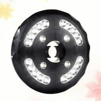 Raindrops White 20 4 Roman Light Detachable Outdoor Cordless Patio Umbrella Pole Light Garden Portable Camping Tent Lamp Emergency Light without Battery (Black)