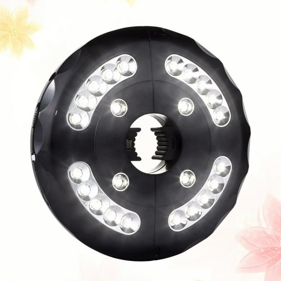 Raindrops White 20 4 Roman Light Detachable Outdoor Cordless Patio Umbrella Pole Light Garden Portable Camping Tent Lamp Emergency Light without Battery (Black)