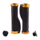 thumbnail image 4 of Manillar de bicicleta, empuñaduras de bicicleta de 128mm de largo, antideslizantes, doble bloqueo en empuñaduras ergonómicas de manillar de bicicleta, Dorado DYNWAVEMX Puños de bicicleta, 4 of 8