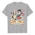 thumbnail image 4 of Trendfront Womens Summer Crew Neck Short Sleeve Tops Cute Cartoon Character Graphic Tees Pattern Printed Casual Style Wear T-Shirts, 4 of 6