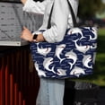 thumbnail image 4 of Wukai Angry Shark Print Zipper Bag,large Beach Tote Bag,Waterproof Sandproof Bag,Grocery and Picnic Tote Travel Bag, 4 of 5